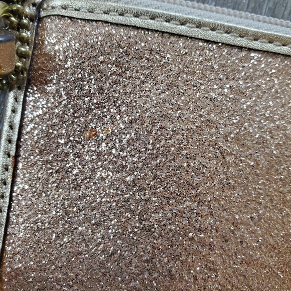 Gold glitter Coach wristlet - Picture 4 of 6